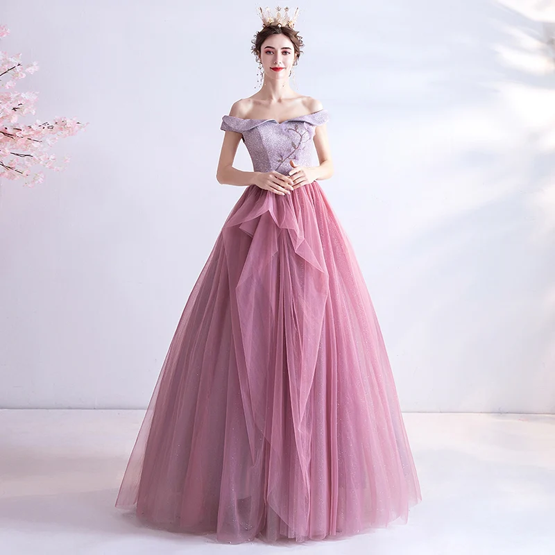 Angel troue rok mode-ontwerp troue prinses bruid troue roosterbrood rok jaarlikse prestasie troue rok 609. | Amehandmadesg - Image 3