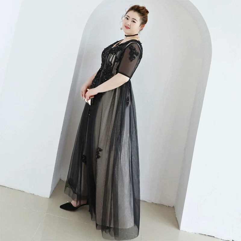 Black Elegant A-Line Wedding Dress - Image 6