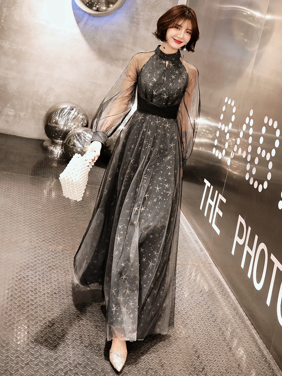 Black Evening Party Dress | Amehandmadesg - Image 2