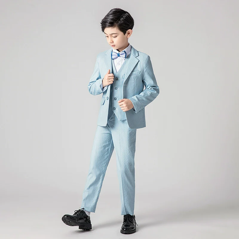 Boys Classic Suit Flower Girl Dress Piano Performance Costume Jacket | Amehandmadesg - Image 11