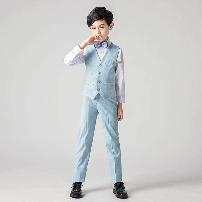 Boys Classic Suit Flower Girl Dress Piano Performance Costume Jacket | Amehandmadesg - Image 13