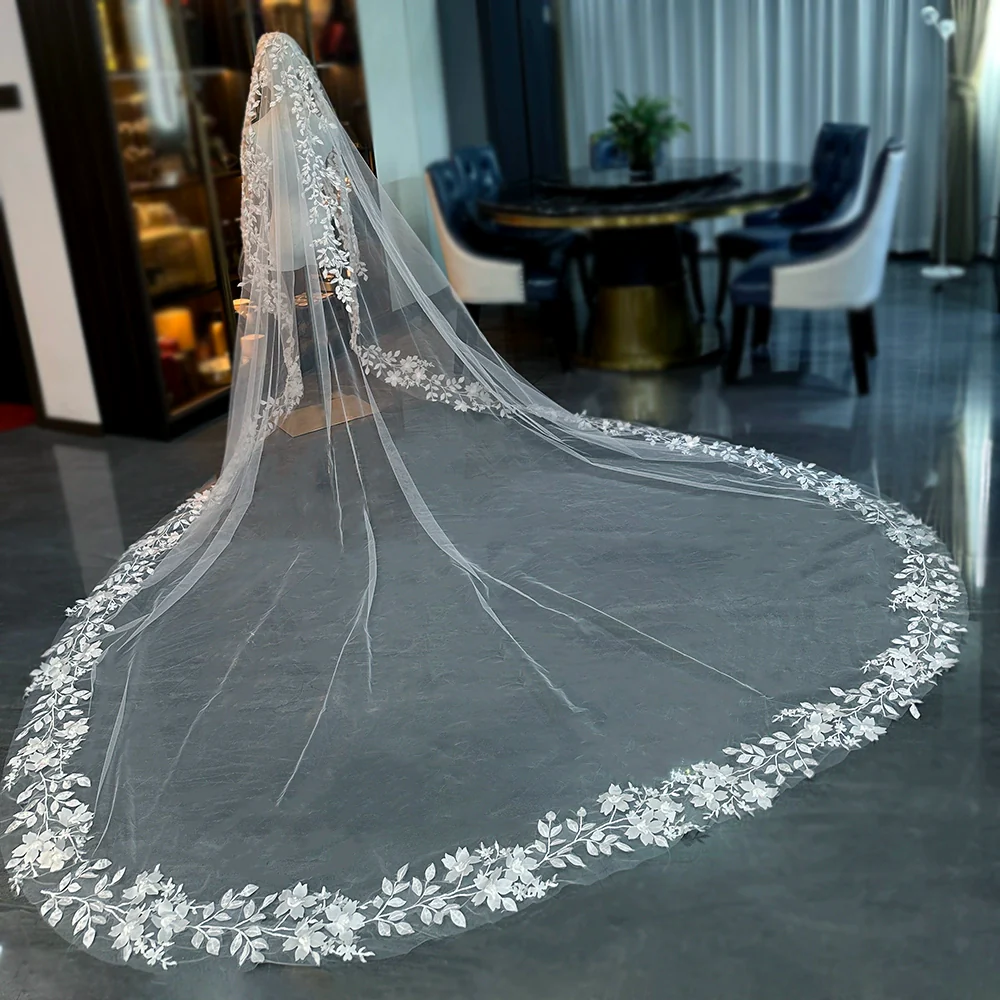 Bridal Long Lace Veil High Quality Style - Image 3