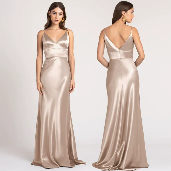 Bridesmaid Satin Dress - Image 4