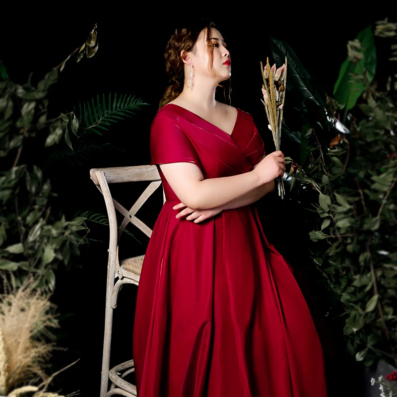Burgundy Wedding Dress - Image 2