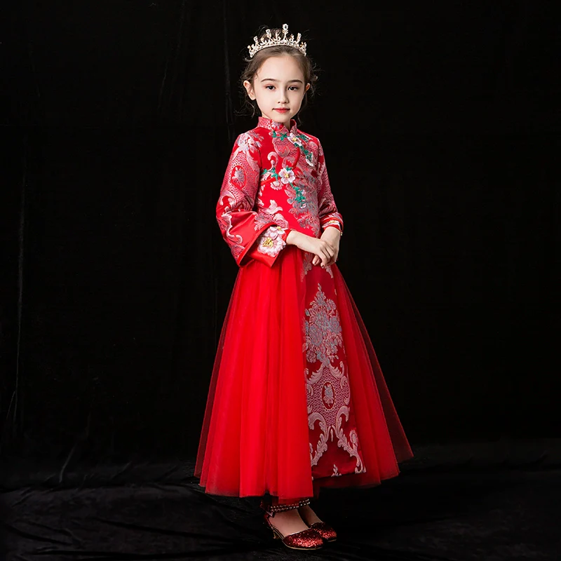 Chinese Style Thickened New Year Cheongsam Hanfu Wedding Dress | Amehandmadesg - Image 3
