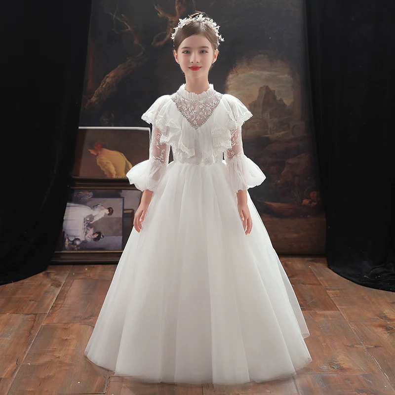 Elegant Girls' Princess Formal Gown: Exquisite Wedding Party Dress for Kids - Image 6