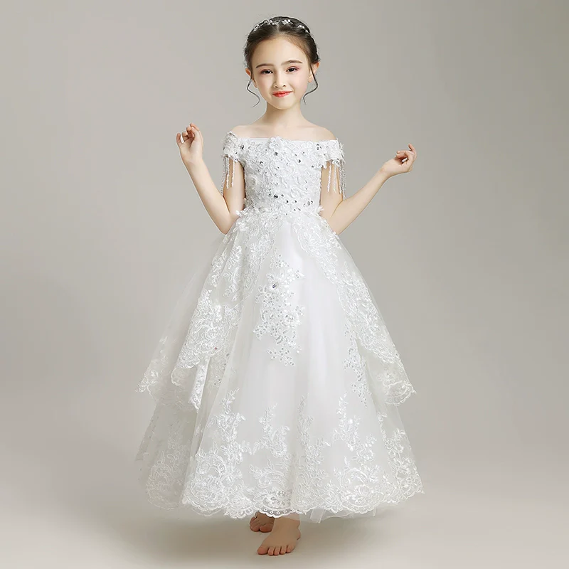 Elegant Princess Wedding Dress for Little Girls - Western Style - Image 3