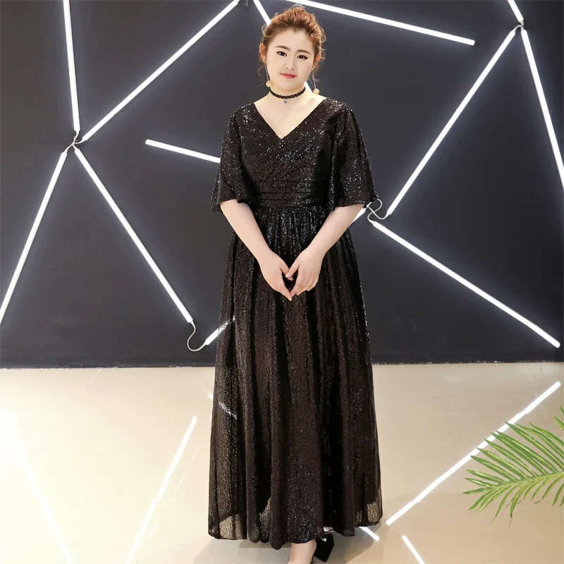 Evening Dress Black Plus Size Fitted - Image 5