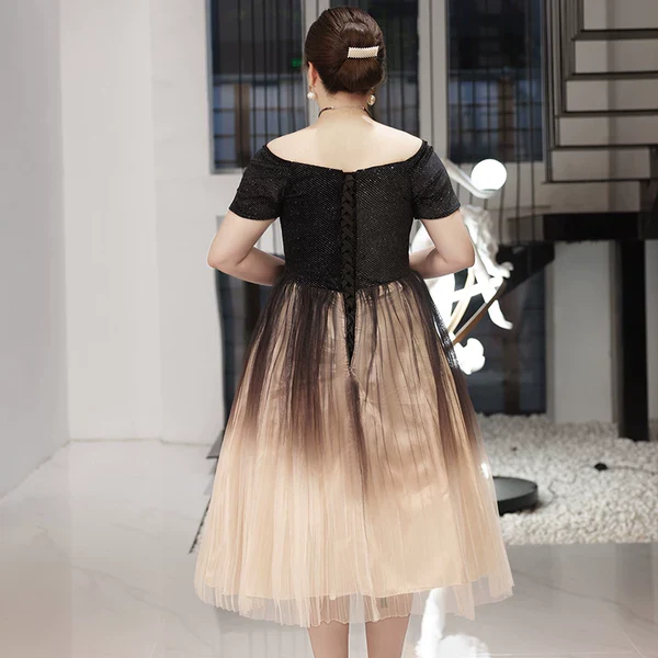 French Style Black Evening Dress - Image 4
