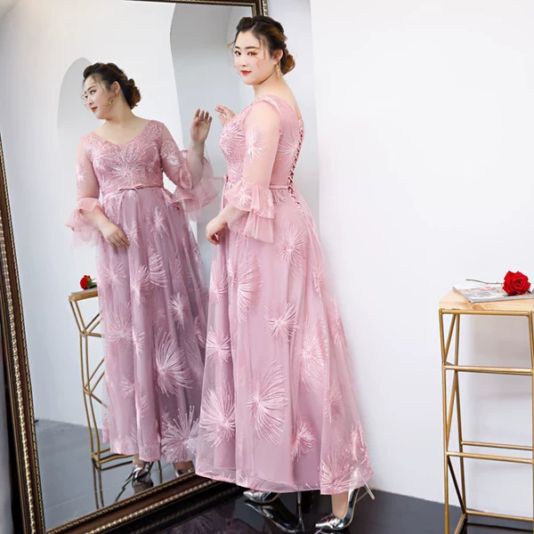 Fuchsia Bridesmaid Evening Dress - Image 4