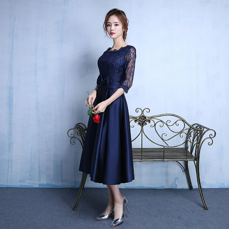 New Dress Cocktail Elegant Evening Dress Toast Clothing Female Casual Dames Jurken Temperament Spring Sommerkleid Annual Party A046 - Image 3