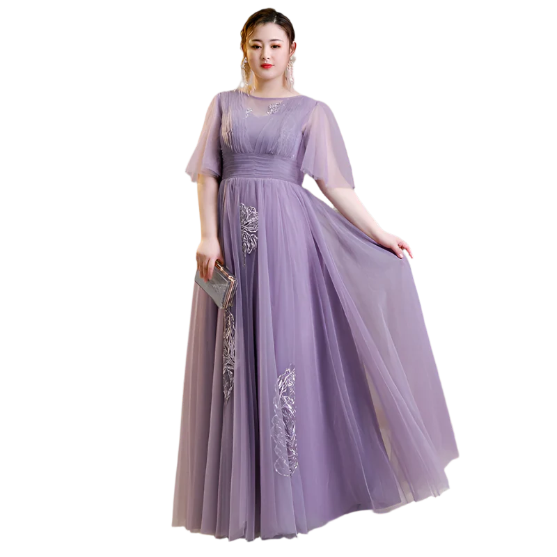 Purple Summer Evening Dress - Image 3