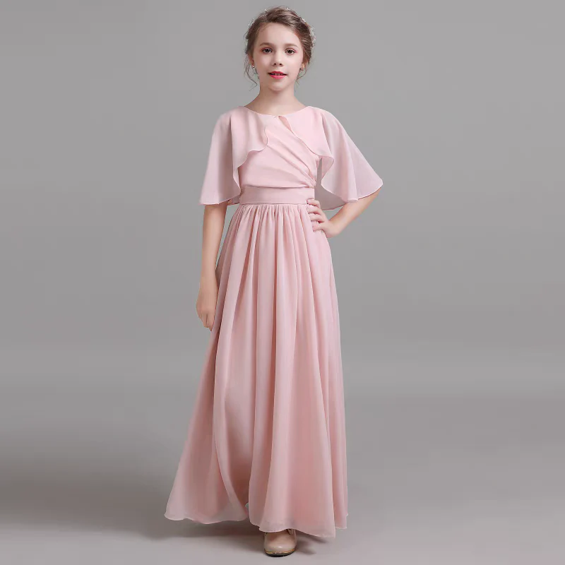 EG-SALE-AME-00173 Tulle Flower Girl Dress - Pink Satin & Polyester Lining - Custom Sizes Available by Ame Handmadesg - Image 2