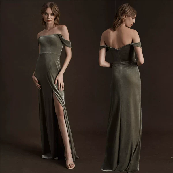 Velvet Bridesmaid Dress - Image 4