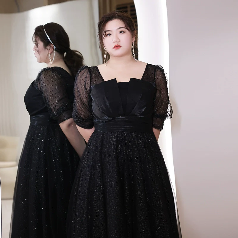 Women's Black Evening Dress - Image 4